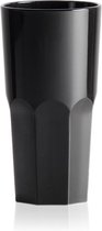 6x Zwarte Acryl Longdrinkglazen 30cl - Zwart Acryl Kunststof - Slagvast - Granity 300 - Erg Trendy - PGplastics