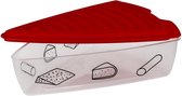 Gerimport Lunchbox Pizza 28 X 23 X 7 Cm Transparant/rood
