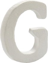 Pincello Decoratieletter G 12,5 X 2 X 15 Cm Polystyreen Wit