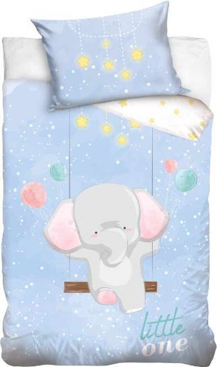 Carbotex Dekbedovertrek Little One 90 X 120 Cm Katoen Blauw