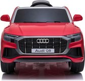 Audi Q8 Quattro S-Line Rood - Ledere zit - Softstart | Elektrische Kinderauto | Met afstandsbediening | Kinderauto voor 1 tot 6 jaar