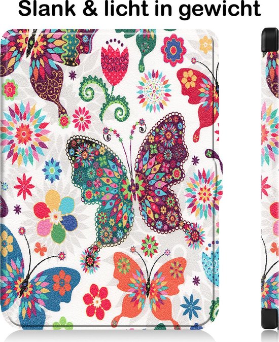 Hoesje Geschikt voor Kobo Nia Hoesje Luxe Bescherm Case - Hoes Geschikt voor Kobo Nia Hoes Book Cover - Vlinders van Hoesje  — afbeelding 5