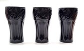 Coca Cola set van 3 zwarte glazen