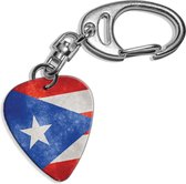 Plectrum sleutelhanger Puerto Rico Vlag