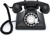 GPO 200ROTARYBLA - Telefoon Rotary klassiek jaren ‘50, draaischijf, zwart