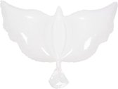 Witte Duif ballon - XXL - 48x105cm - Trouw versiering - Folie ballon - Helium ballon - Trouwfeest - Trouwen - Versiering - Trouw jubileum - Feest versiering - Duiven - Vliegen - Br