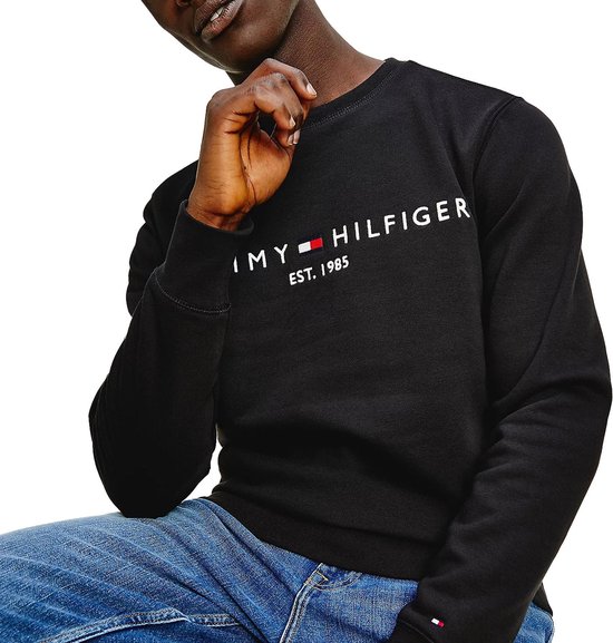 Tommy Hilfiger - Trui Logo Zwart - S - Regular-fit | bol.com