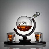 Whiskeykaraf | Doodshoofd | Halloween | Halloweendecoratie | 2 Glazen | IJsblokjesmaker | 0.8 Liter