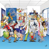 Cartoon plafondplaat - Poster - Roland Hols - Tandartsenpraktijk 2 - 60 x 60 cm - Foamboard 10 mm dik - Tandarts - Orthodontist -Mondhygiënist - voor boven de behandelstoel