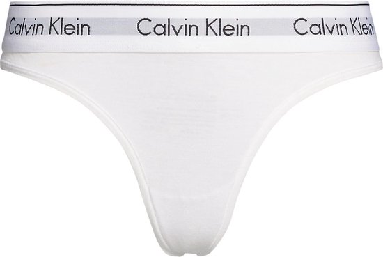 White Calvin Klein Underwear Modern Cotton String Dames