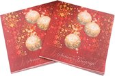 Season's Greetings - Kerst Servetten 33 x 33cm - 20 stuks - Kerstontbijt - Papieren Servetten - Kerstdecoratie - Kerstservetten - Kerstversiering