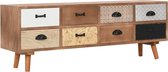 Tv meubel met 8 lades 120x30x40 cm massief grenenhout