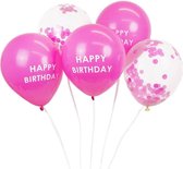 Roze ballonnen Happy Birthday - Talking Tables