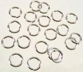 Buigring 4 mm nikkelkleur 20 stuks