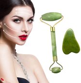 Facial Massager Jade Roller met Gua Sha Set