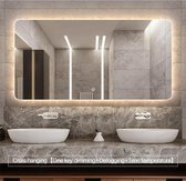 FENOME Miroir de salle de bain avec éclairage LED intégré et chauffage - Miroir de salle de bain - Miroir de salle de bain - Miroir de Douche - Chauffage Anti Condensation - 70 x 100 cm [DELUXE]