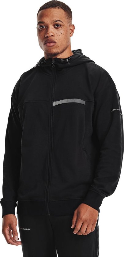 RIVAL TERRY AMP Full Zip Hoodie - Black Size : MD