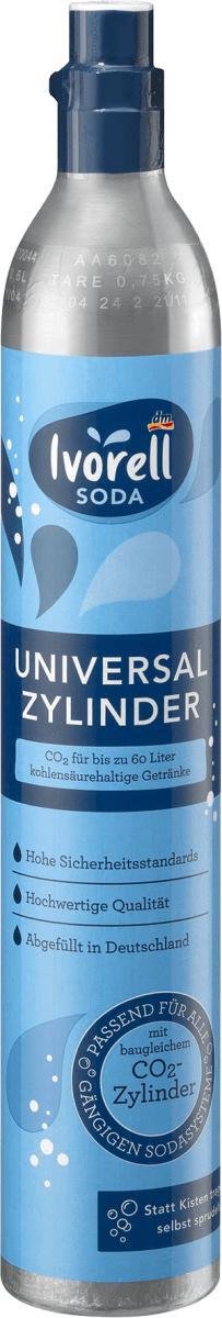 Ivorell CO2 gascilinder - 425 g - Voor 60 liter koolzuurhoudende dranken