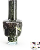 Design Vaas Luna - Fidrio MOUNTAIN GREEN - glas, mondgeblazen bloemenvaas - hoogte 40 cm