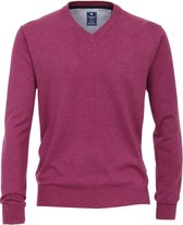 Redmond heren trui katoen - V-hals - magenta - donker paars-roze -  Maat: 5XL