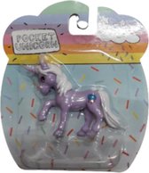 eenhoorn Pocket Unicorn meisjes paars/wolkje