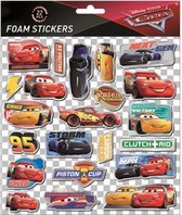 foamstickers Cars 24 x 20,5 cm 22-delig rood