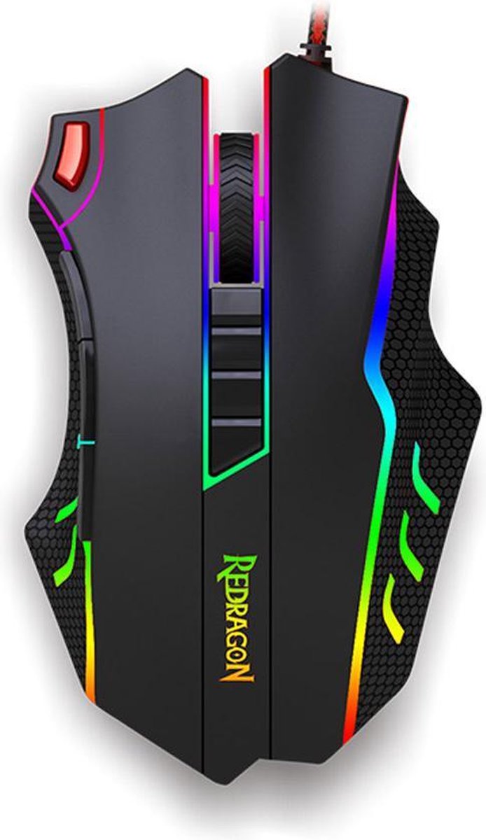 Redragon Titanboa M802 RGB Gaming muis - High end - DPI tot 12.000 met 9 programmeerbare knoppen - professionele esports gaming muis