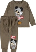 Name it Jongens 2-delige Pyjamaset Mickey Mouse Stone Gray