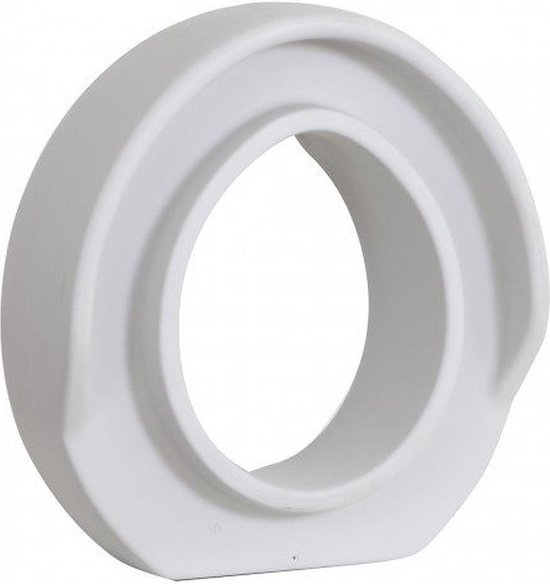 Witte toiletverhoger op de grond.