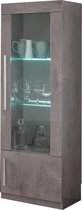 WOONENZO - Vitrinekast Greta - vitrinekastje - wandvitrine - vitrinekast met glas