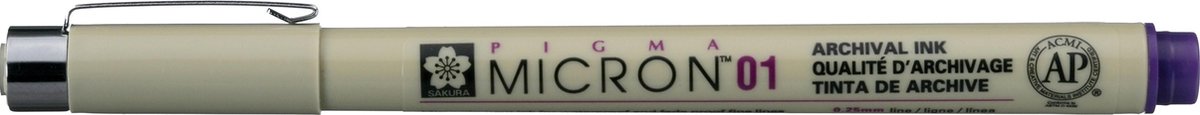 Sakura Pigma Micron 01 pen paars