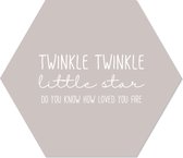 Muurhexagon twinkle twinkel stone Forex / 18 x 15 cm