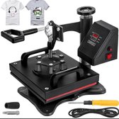 Transferpers / Hittepers - Heat Press Machine - Shirt bedrukken - 30x25cm - Draaibaar 360º