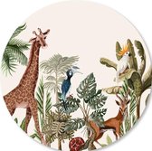Muurcirkel jungle giraf 70cm | babykamer decoratie | wanddecoratie