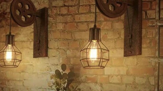 Wandlamp Binnen Industrieel | E27 Fitting - Hout - Industriële -Lampen -Bar  Cafè... | bol.com