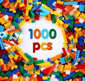 Bouwstenen 1000 stuks - incl. 6 bodemplaten - past op LEGO - bricks