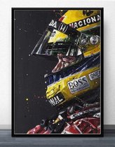 F1 Formula Legend Champion Print Poster Wall Art Kunst Canvas Printing Op Papier Living Decoratie 100x150cm Multi-color