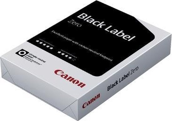 5 x Kopieerpapier Canon Black Label Zero - A3 -80gr - wit - CO2 neutraal - (5x 500vel)