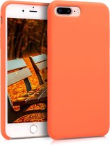 kwmobile telefoonhoesje geschikt voor Apple iPhone 7 Plus / iPhone 8 Plus - Hoesje met siliconen coating - Smartphone case in oranje