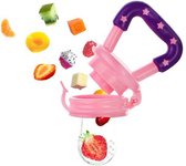 4 Baby fruit speen -Fruitspeen Bijtring - Maat M - 4 - 12 maanden - Roze