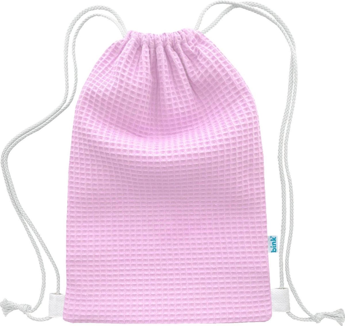 BINK Bedding Gymtas / Zwemtas Pique (wafel) roze 40 x 28 cm - kleuter - peuter