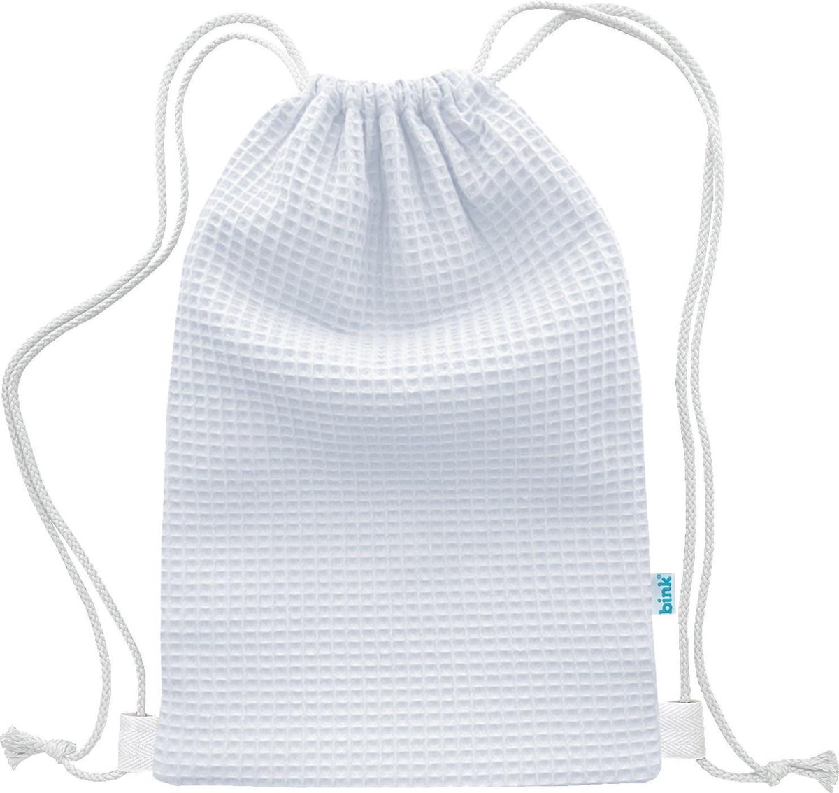 BINK Bedding Gymtas / Zwemtas Pique (wafel) wit 40 x 28 cm - kleuter - peuter