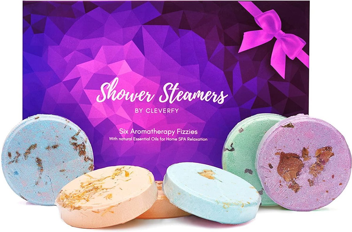 Shower Steamers - Aromatherapie Cadeaus Voor Vrouwen - [6x] Douchebommen Met Essentiële Oliën Voor Ontspanning – Te gekke SPA-Cadeaus voor Vriendin of Moeder, Verjaardagscadeau voor Vrouwen