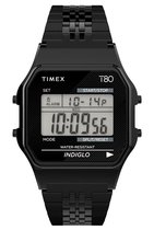 Timex T80 TW2R79400 Horloge - Staal - Zwart - Ø 34 mm