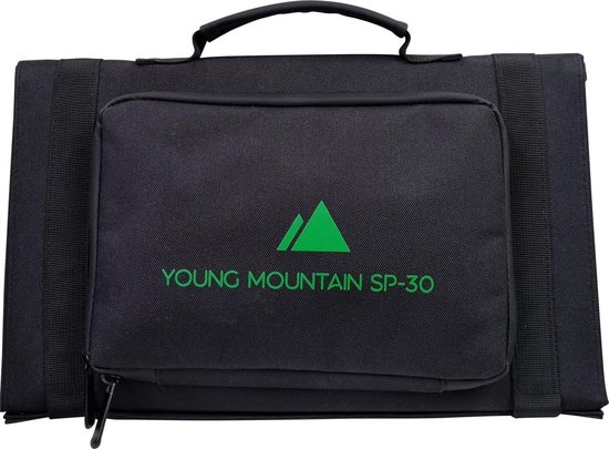Young Mountain SP 30 – Opvouwbaar Zonnepaneel – Draagbaar Zonnepaneel –  30 W – 6V – Hoge opbrengst door Mono kristallijne – 2 USB poorten – Geschikt voor mobiele telefoons/camera's/laptops - slechts 1.1 kg - Spatwaterdicht - Young Mountain