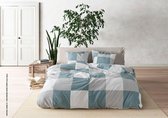Mistral Home - Dekbedovertrek Unique Patchwork - 100% katoen satijn - 240x220+2x65x65 cm - Blauw