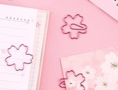 Sakura Bloem Roze Paperclips - Leuke Schattige Paperclips in geschenkverpakking - Kersenbloesem - 5 Stuks