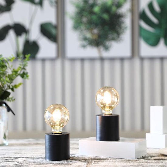 JHY DESIGN - set van 2 decoratieve tafellampen op batterijen - 20cm hoog -  lamp met... | bol.com