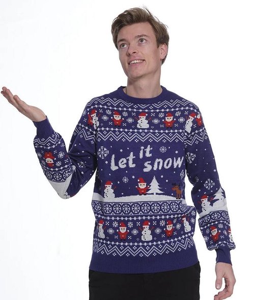 Foute Kersttrui Dames & Heren - Christmas Sweater "Let it Snow" - Kerst trui Mannen & Vrouwen Maat XXL