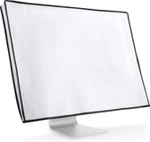 kwmobile hoes voor 27-28" Monitor - Beschermhoes voor PC-monitor in wit - Beeldscherm cover